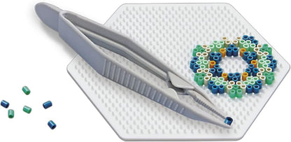 Hama Perlen 4904 Plastic Tweezers Set for Crafts with Ironing Beads, 3 Pieces, Creative Craft Fun for Children and Teenagers, Grey, Small