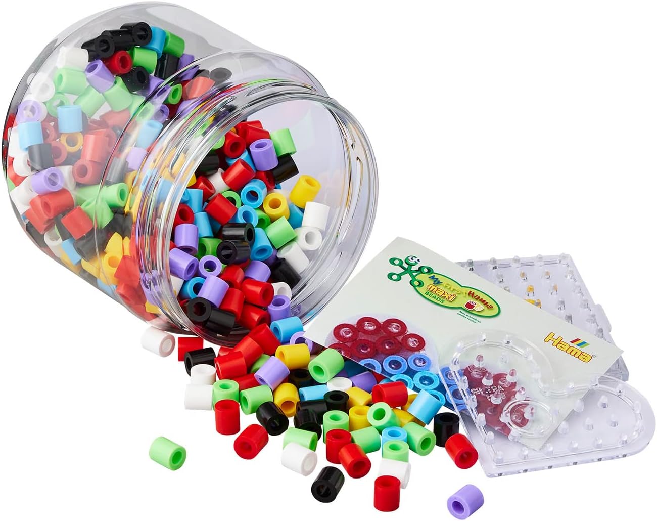 Hama Maxi - Beads and pegboard in tub