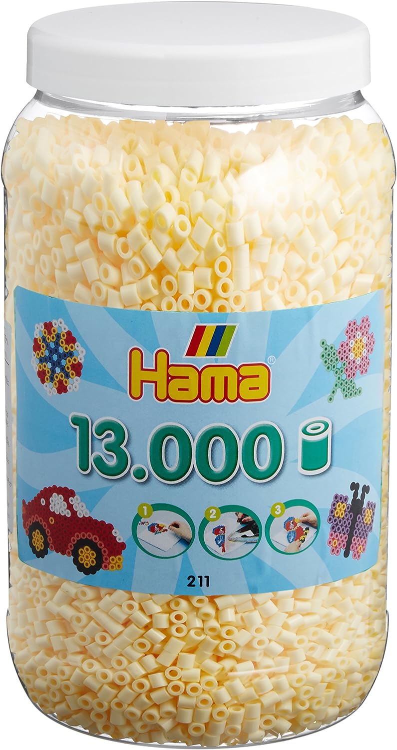 Malte haanning MH211-02 Hamabeads Bottle, 13,000 Pieces, Cream