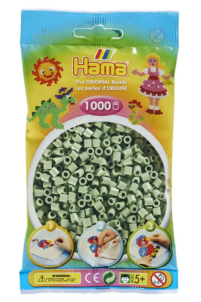 Hama Beads Bag | Approx. 1000 Midi Fuse Beads | Mosaic Decoration Arts & Craft for Creative Children Ages 5+ | Eucalyptus