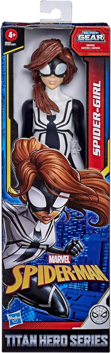 Marvel - Spiderman Web Warriors titanium figuur met 5 scharnierpunten, 30 cm, model SDOS, meerkleurig (Hasbro E73295L2)