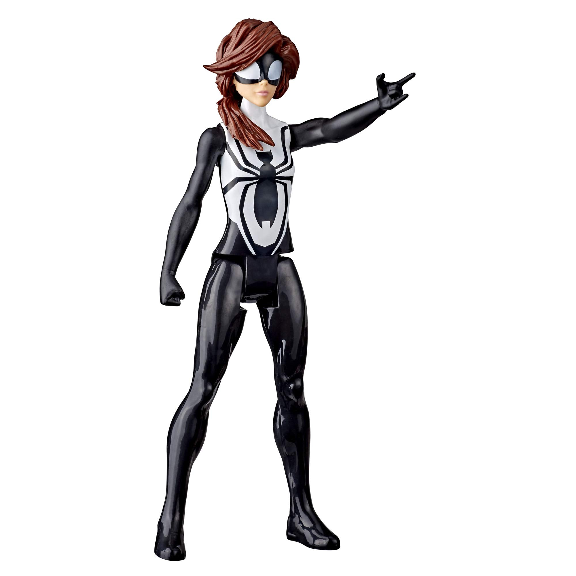 Marvel - Spiderman Web Warriors titanium figuur met 5 scharnierpunten, 30 cm, model SDOS, meerkleurig (Hasbro E73295L2)