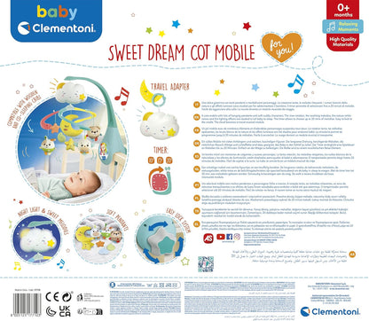 Clementoni 17710 Sweet Cloud Cot Sound Machine, Crib Mobile, Toddler, Early Years, Infant, New Born Toys Gift, Multicolour
