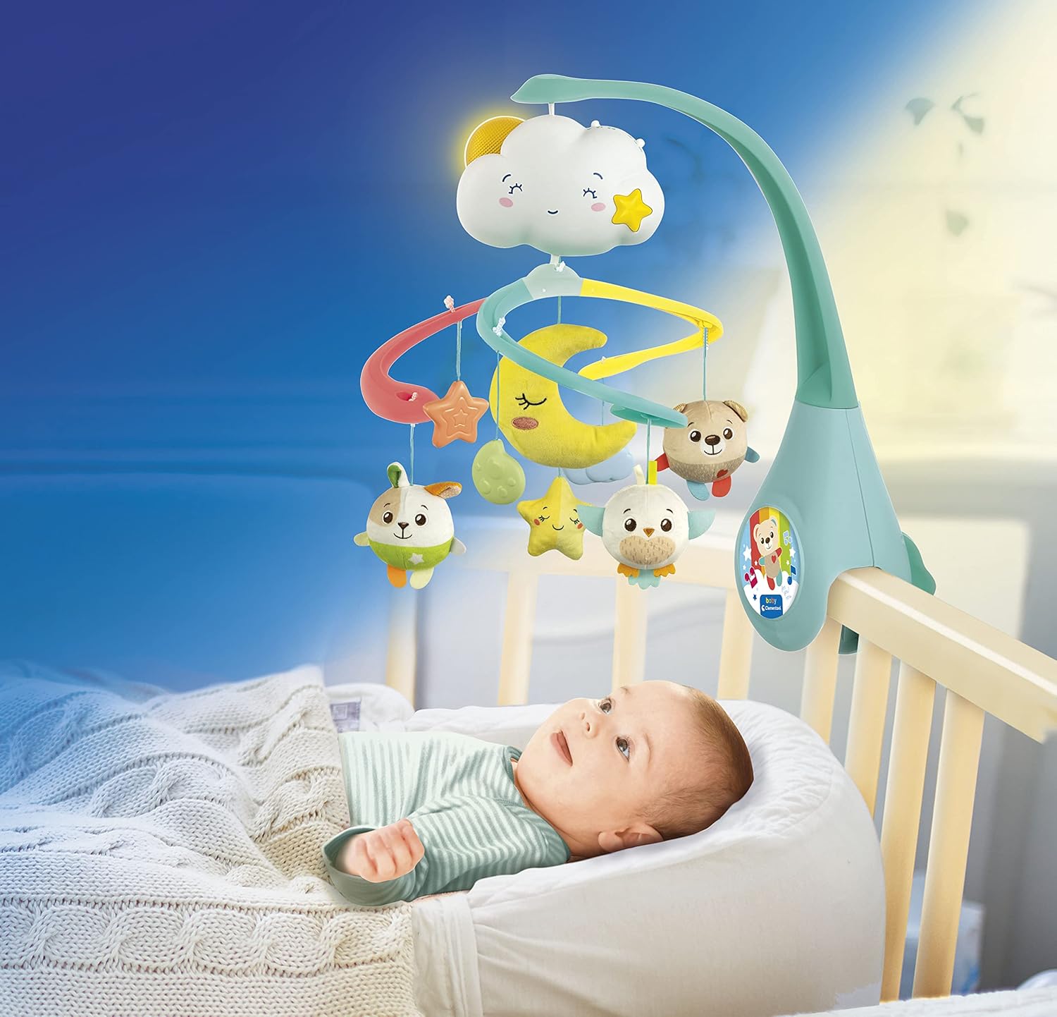 Clementoni 17710 Sweet Cloud Cot Sound Machine, Crib Mobile, Toddler, Early Years, Infant, New Born Toys Gift, Multicolour