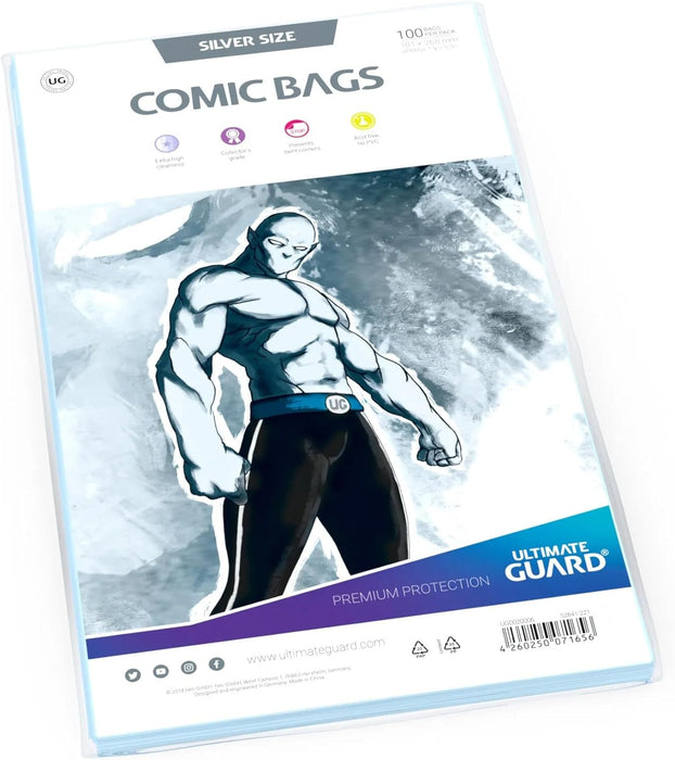 Comic Bags (Silver Size, Pack of 100)