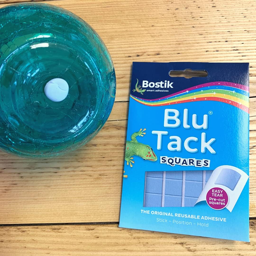 Bostik Blu Tack Squares, Multipurpose Reusable Adhesive, Clean, Safe & Easy to Use, Non-Toxic, 45g