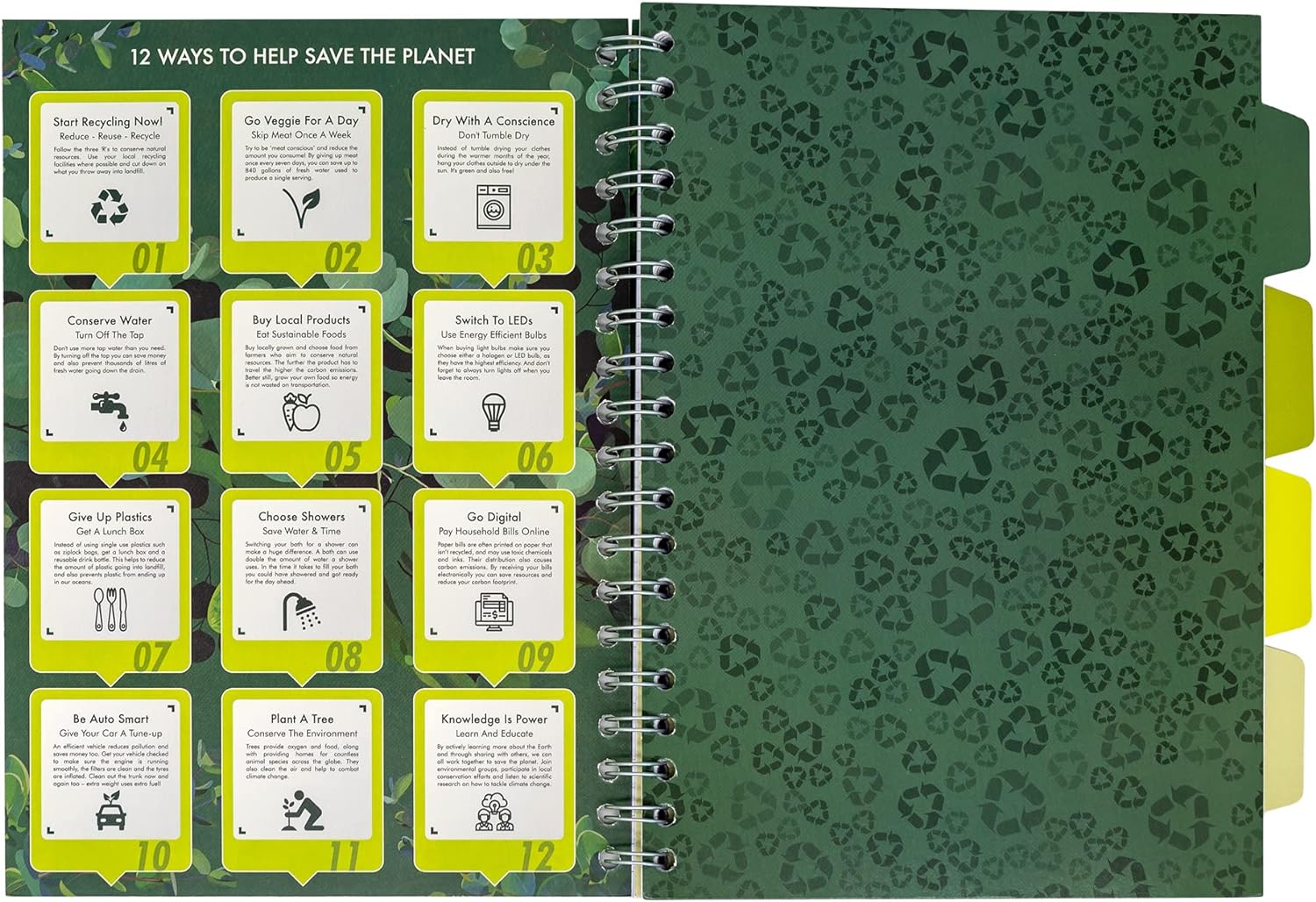 Pukka Pad, Recycled Double Spiral Bound B5 Project Book with 4 Dividers - 80GSM FSC Recycled Paper with Perforated and 4-Hole Punched Margins – Recycle Alongside other Household Items-Pack of 3