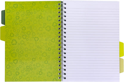 Pukka Pad, Recycled Double Spiral Bound B5 Project Book with 4 Dividers - 80GSM FSC Recycled Paper with Perforated and 4-Hole Punched Margins – Recycle Alongside other Household Items-Pack of 3