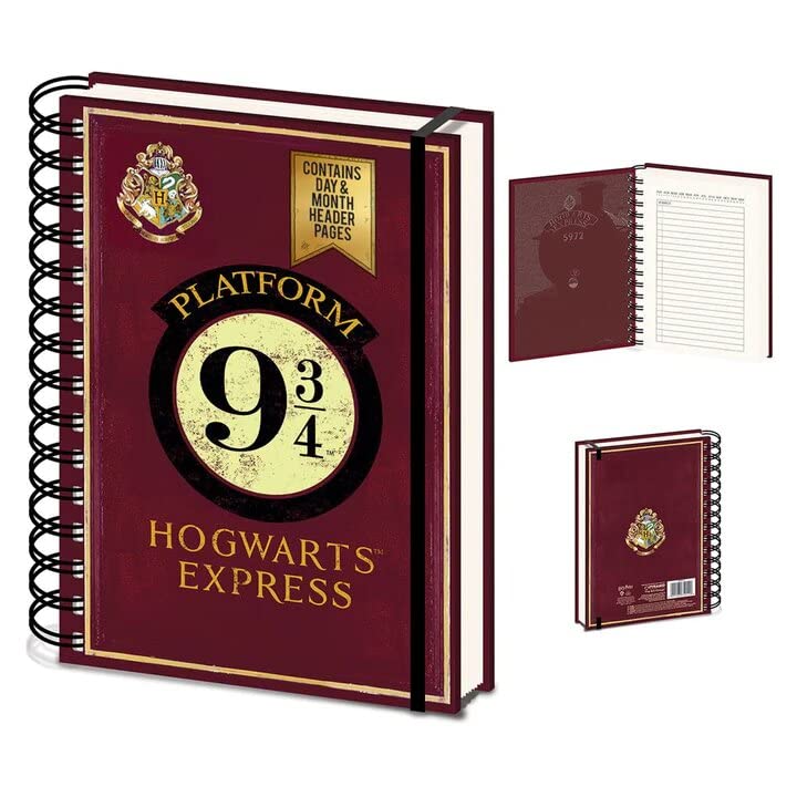 Harry Potter A4 Wiro Notebook (Platform 9 3/4 Design) - Official Merchandise