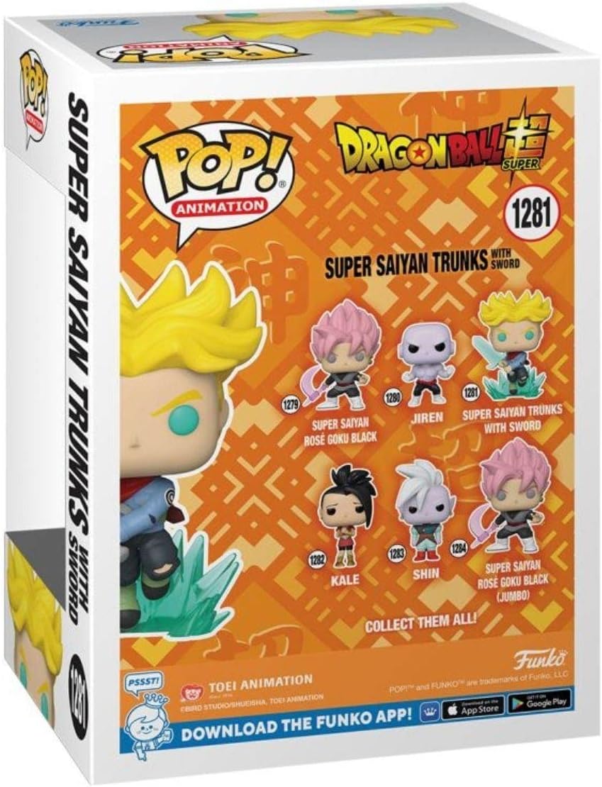 Funko Pop! Animation: DBS - Super Saiyan Trunks With Sword - Dragon Ball - Collectable Vinyl Figure - Gift Idea - Official Merchandise - Toys for Kids & Adults - Anime Fans