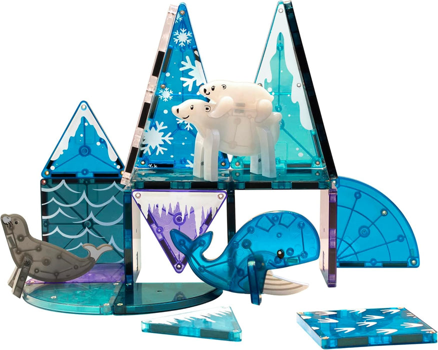 Magna-Tiles ® Arctic Animals, set van 25 stuks, de originele magnetische onderdelen voor creatieve open ontwikkeling, educatief speelgoed voor kinderen vanaf 3 jaar (25 stuks