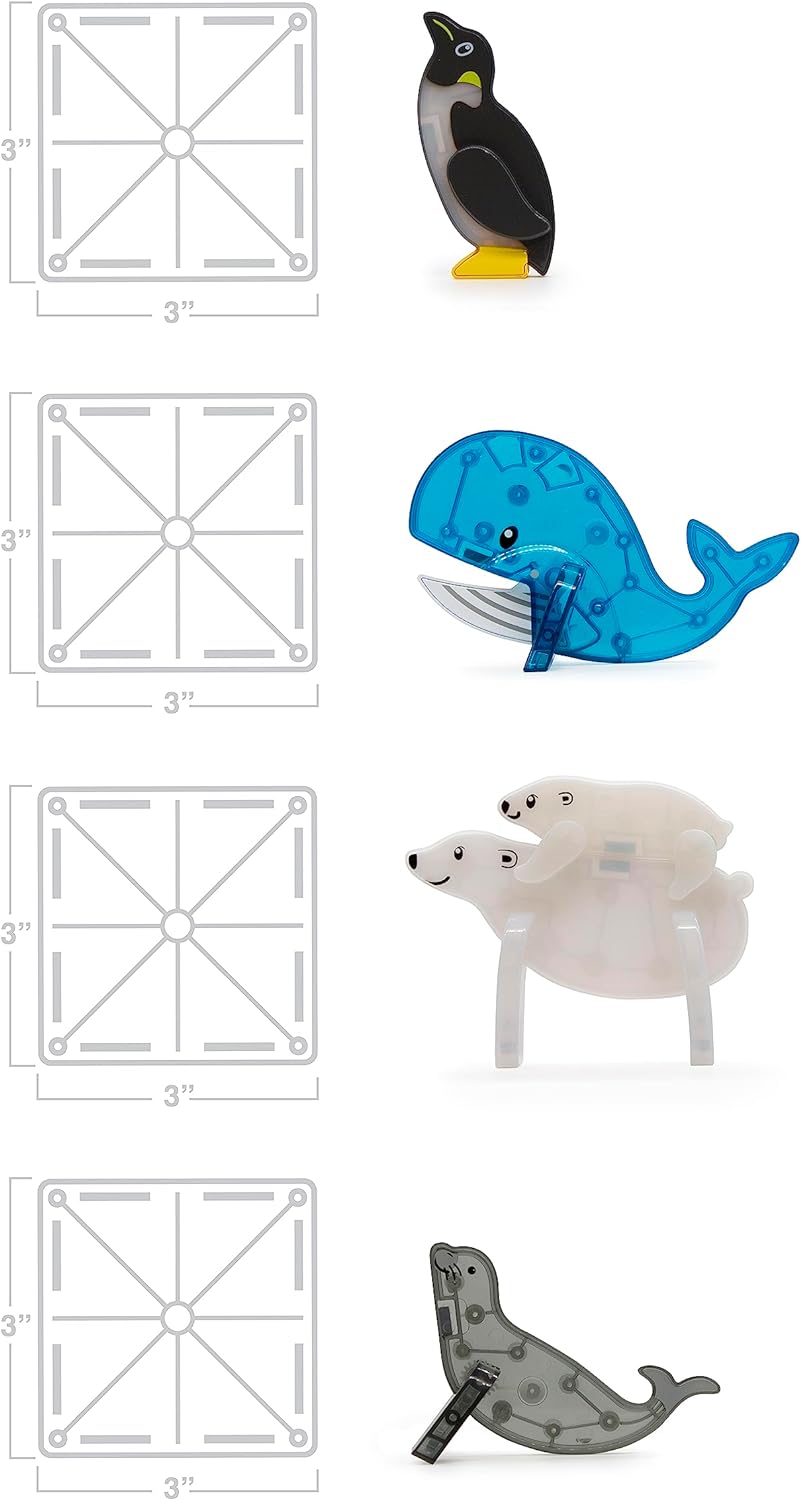 Magna-Tiles ® Arctic Animals, set van 25 stuks, de originele magnetische onderdelen voor creatieve open ontwikkeling, educatief speelgoed voor kinderen vanaf 3 jaar (25 stuks