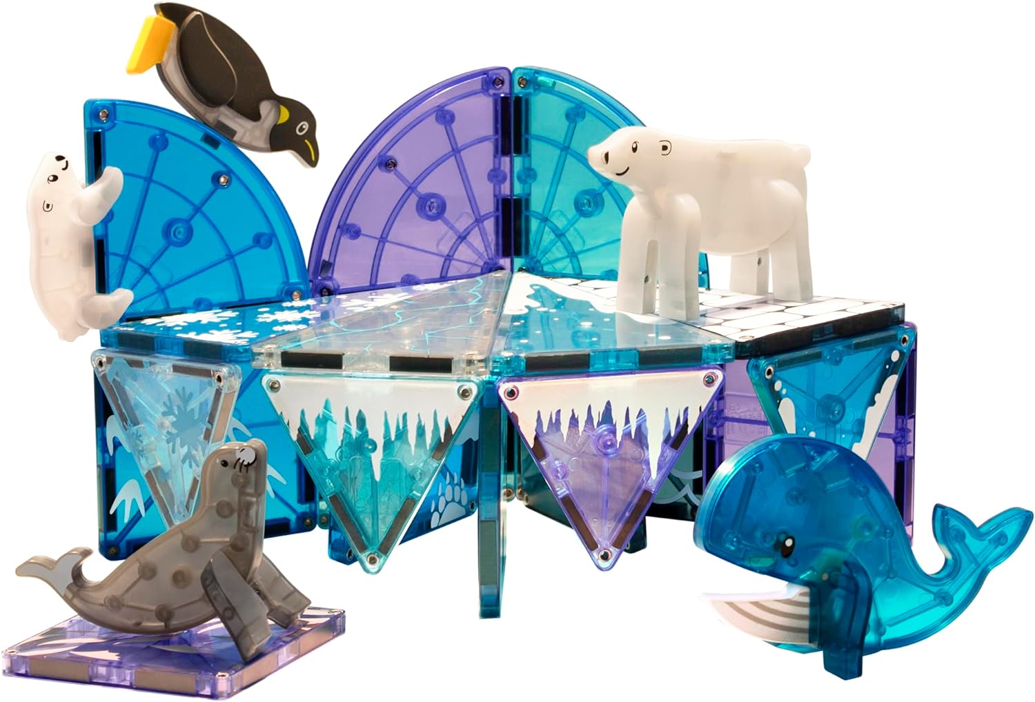 Magna-Tiles ® Arctic Animals, set van 25 stuks, de originele magnetische onderdelen voor creatieve open ontwikkeling, educatief speelgoed voor kinderen vanaf 3 jaar (25 stuks