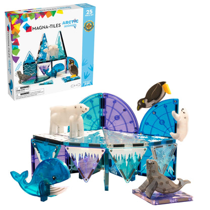 Magna-Tiles ® Arctic Animals, set van 25 stuks, de originele magnetische onderdelen voor creatieve open ontwikkeling, educatief speelgoed voor kinderen vanaf 3 jaar (25 stuks