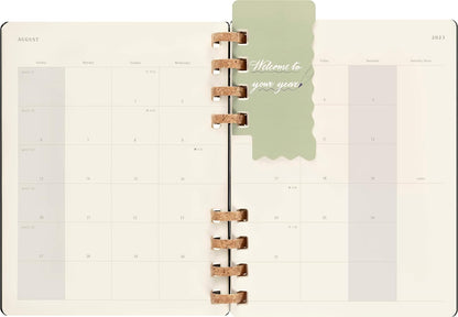Moleskine Academic Monthly Planner 2023 -2024, 12-Month Weekly and Monthly Diary, University Agenda with Hard Cover, Size XL 20 x 25 cm