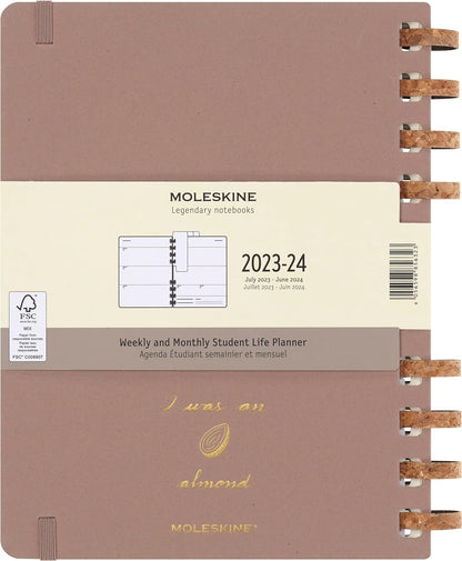 Moleskine Academic Monthly Planner 2023 -2024, 12-Month Weekly and Monthly Diary, University Agenda with Hard Cover, Size XL 20 x 25 cm