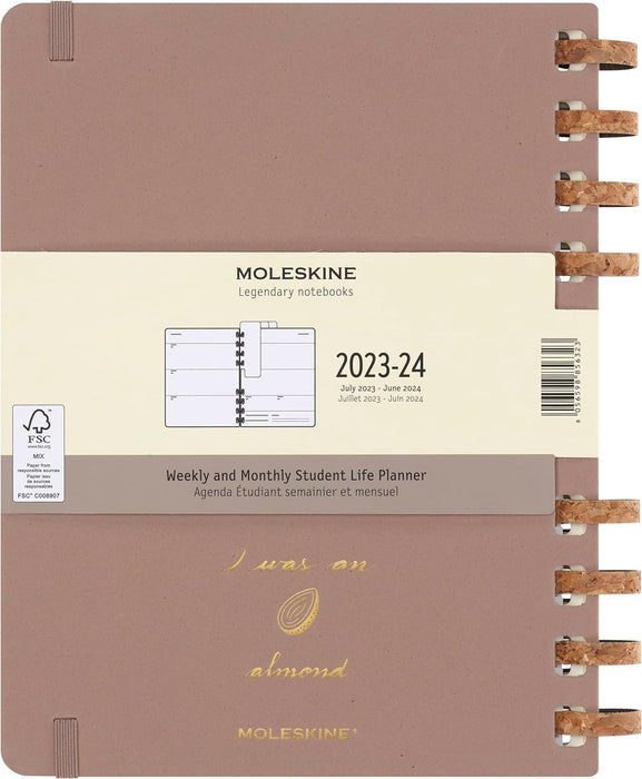 Moleskine Academic Monthly Planner 2023 -2024, 12-Month Weekly and Monthly Diary, University Agenda with Hard Cover, Size XL 20 x 25 cm