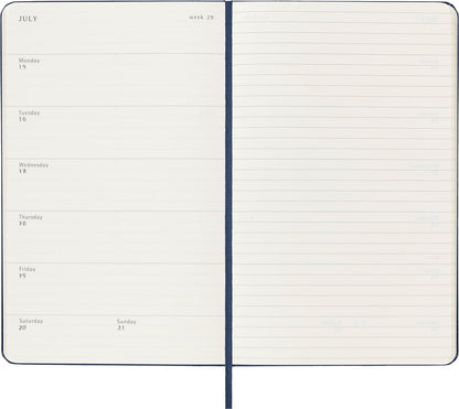 Moleskine Weekly Planner 2023-2024, 18-Month Agenda, Weekly Diary with Hard Cover, Large Size 13 x 21 cm , Colour