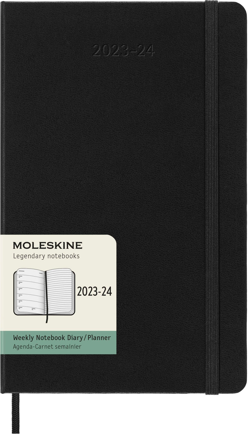 Moleskine Weekly Planner 2023-2024, 18-Month Agenda, Academic Diary, Weekly Diary with Hard Cover, Large Size 13 x 21 cm , Colour