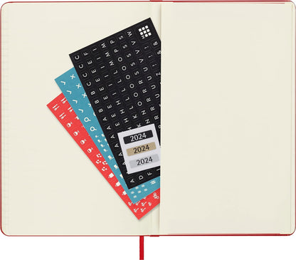 Moleskine Weekly Planner 2023-2024, 18-Month Agenda, Academic Diary, Weekly diary with Hard Cover, Large Format 13 x 21 cm, Colour