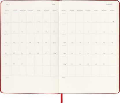 Moleskine Weekly Planner 2023-2024, 18-Month Agenda, Academic Diary, Weekly diary with Hard Cover, Large Format 13 x 21 cm, Colour