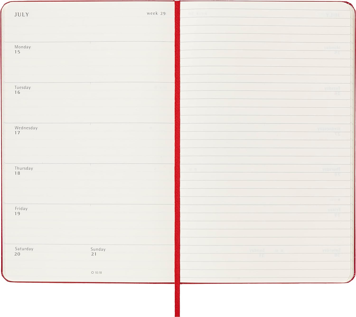 Moleskine Weekly Planner 2023-2024, 18-Month Agenda, Academic Diary, Weekly diary with Hard Cover, Large Format 13 x 21 cm, Colour