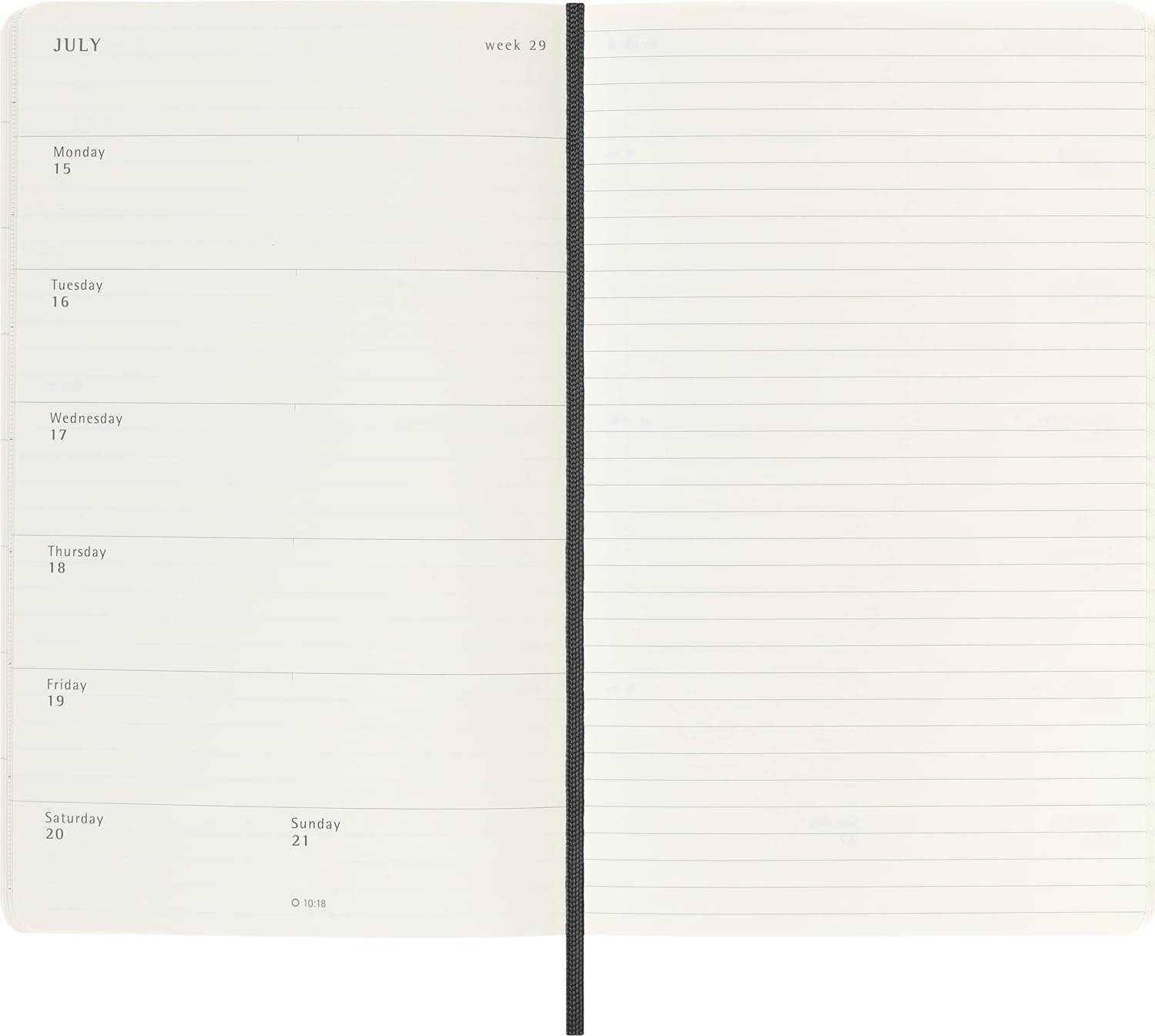 Moleskine Weekly Planner 2023-2024, 18-Month Agenda, Academic Diary, Weekly Diary with Soft Cover, Large Size 13 x 21 cm, Colour