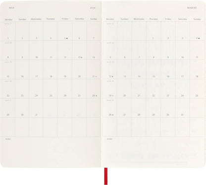 Moleskine Weekly Planner 2023-2024, 18-Month Agenda, Academic Diary, Weekly Diary with Soft Cover, Large Format 13 x 21 cm, Colour