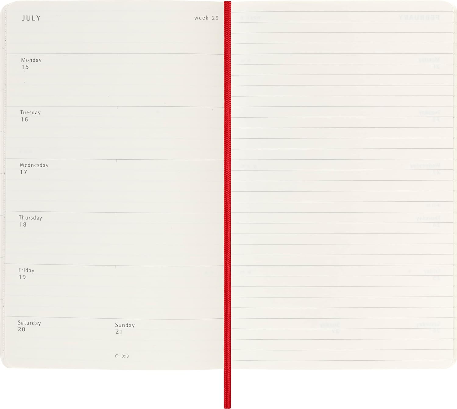 Moleskine Weekly Planner 2023-2024, 18-Month Agenda, Academic Diary, Weekly Diary with Soft Cover, Large Format 13 x 21 cm, Colour