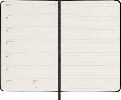 Moleskine Weekly Planner 2023-2024, 18-Month Agenda, Academic Diary, Weekly Diary with Hard Cover, Pocket Size 9 x 14 cm, Colour
