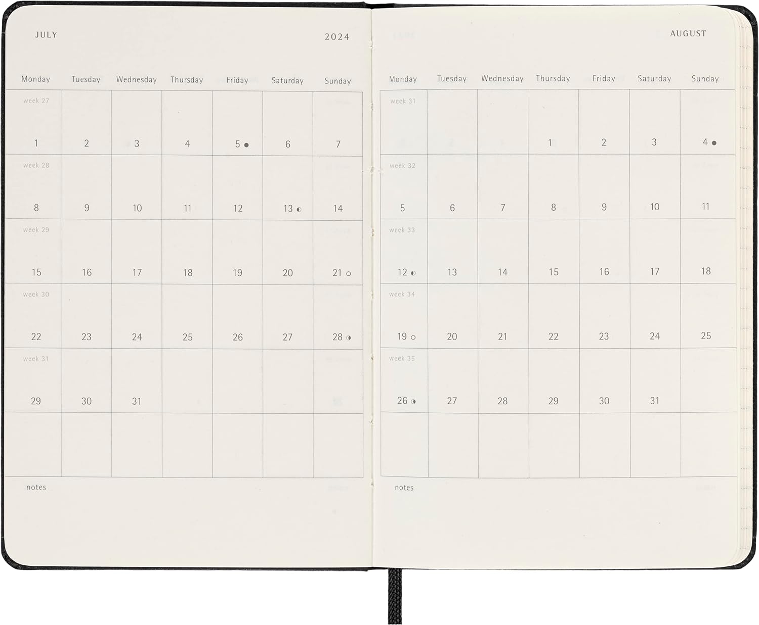 Moleskine Weekly Planner 2023-2024, 18-Month Agenda, Academic Diary, Weekly Diary with Hard Cover, Pocket Size 9 x 14 cm, Colour