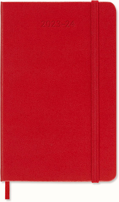 Moleskine Weekly Planner 2023-2024, 18-Months Agenda, Academic Diary, Weekly Diary with Hard Cover, Pocket Size 9 x 14 cm, Colour