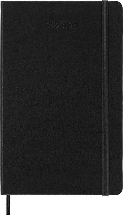 Moleskine Weekly Planner 2023-2024, 18-Month Horizontal Agenda, Weekly Diary with Hard Cover, Large Size 13 x 21 cm, Colour