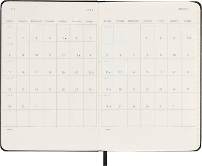 Moleskine Weekly Planner 2023-2024, 18-Month Agenda Horizontal, Hard Cover Weekly Planner, Pocket Size 9 x 14 cm, Colour