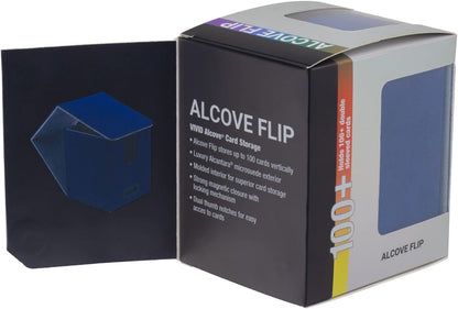 Ultra Pro - Vivid Alcove Flip Deck Box (blu) - Proteggi e conserva fino a 100 carte di dimensioni standard a doppia maniche, perfette per carte sportive, carte da gioco e carte collezionabili