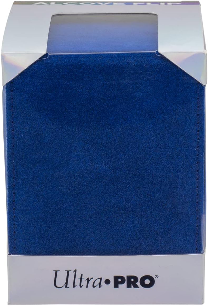 Ultra Pro - Vivid Alcove Flip Deck Box (blu) - Proteggi e conserva fino a 100 carte di dimensioni standard a doppia maniche, perfette per carte sportive, carte da gioco e carte collezionabili