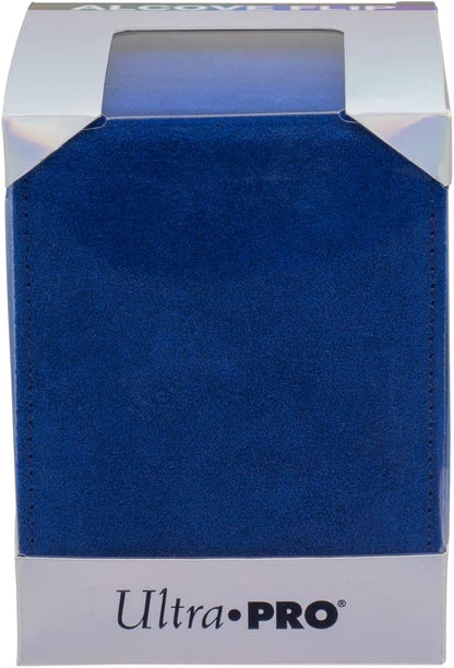 Ultra Pro - Vivid Alcove Flip Deck Box (blu) - Proteggi e conserva fino a 100 carte di dimensioni standard a doppia maniche, perfette per carte sportive, carte da gioco e carte collezionabili