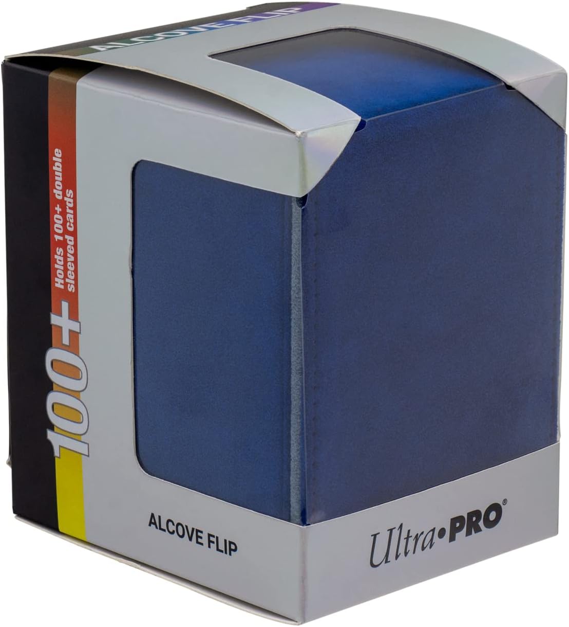 Ultra Pro - Vivid Alcove Flip Deck Box (blu) - Proteggi e conserva fino a 100 carte di dimensioni standard a doppia maniche, perfette per carte sportive, carte da gioco e carte collezionabili