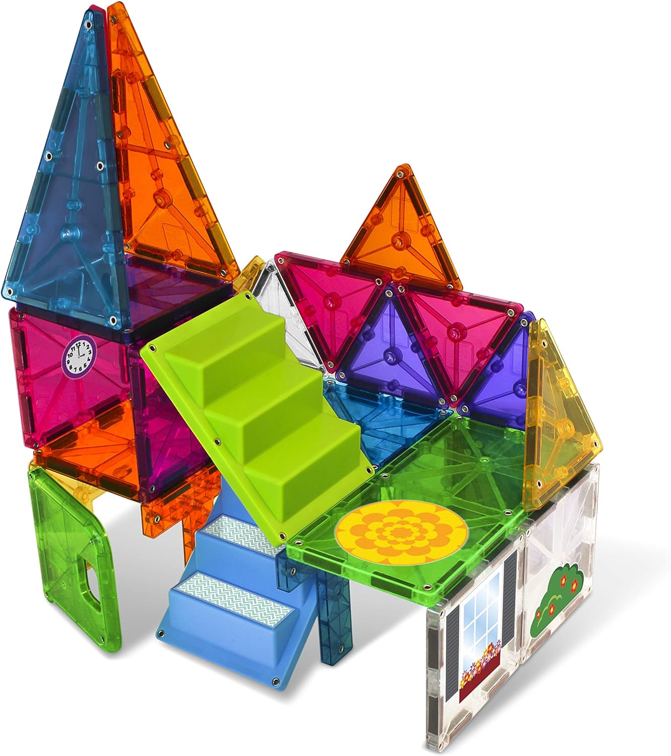 Magna-Tiles House 28 Piece Set - 3D magnetic building tiles, For Ages 3+, 18332