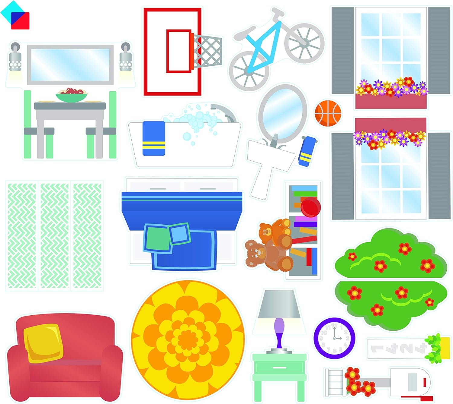 Magna-Tiles House 28 Piece Set - 3D magnetic building tiles, For Ages 3+, 18332