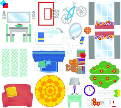 Magna-Tiles House 28 Piece Set - 3D magnetic building tiles, For Ages 3+, 18332