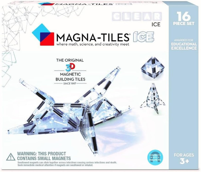 Magna-Tiles ICE Set, The Original Magnetic Building Tiles For Creative Open-Ended Play, Educational Toys For Children Ages 3 Years + (16 Pieces