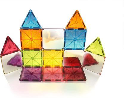 MAGNA - TILES Stardust Set, The Original Magnetic Building Tiles for Creative Open-Ended Play, Educational Toys for Children Ages 3 Years + (15 Pieces Including Glitter and Mirrors
