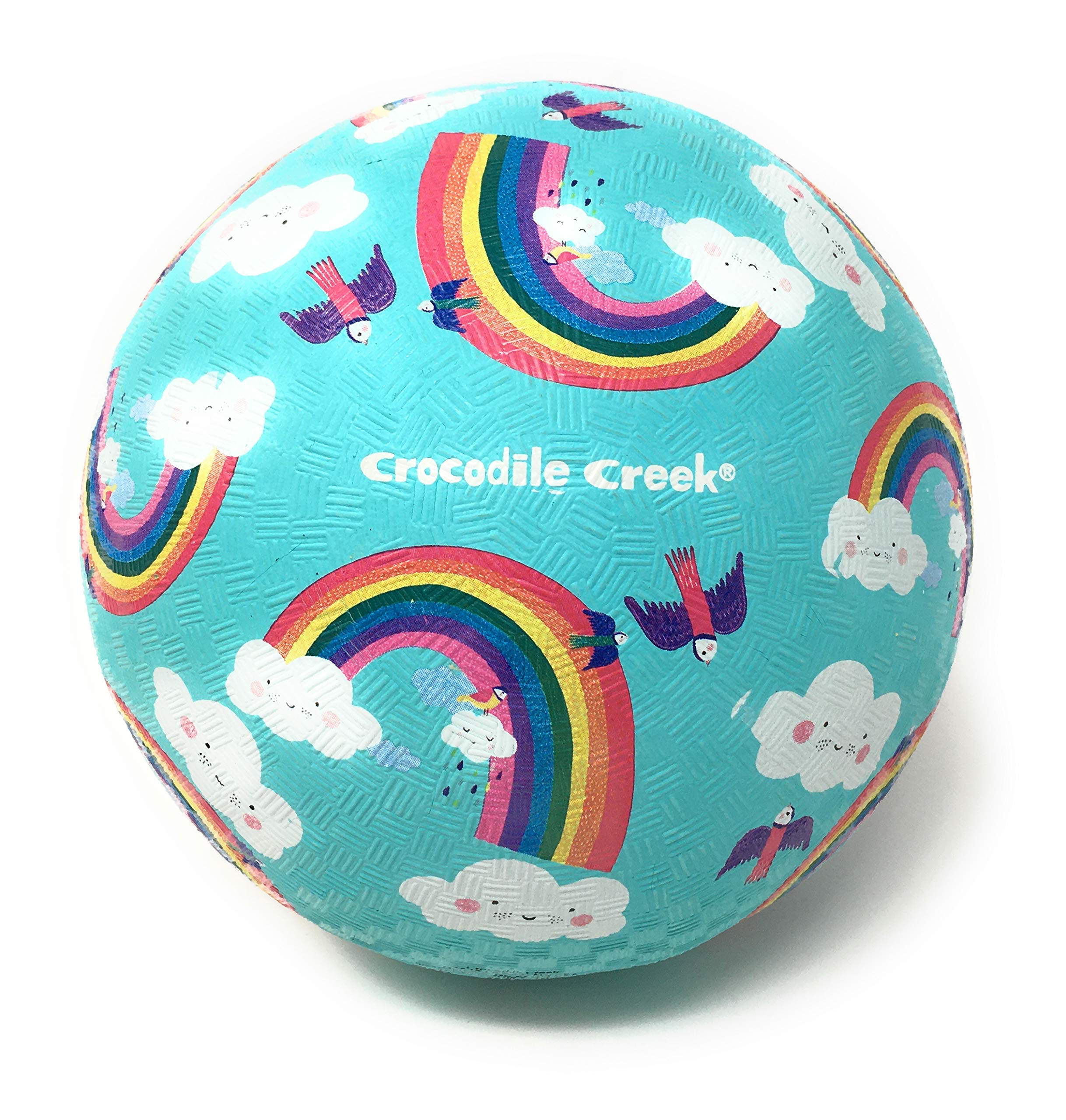 Crocodile Creek - Rainbow Dreams - Rubber Playground Ball, 7", Blue