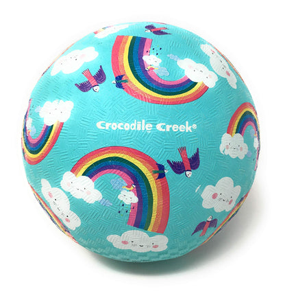 Crocodile Creek - Rainbow Dreams - Rubber Playground Ball, 7", Blue