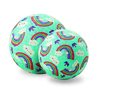 Crocodile Creek - Rainbow Dreams - Rubber Playground Ball, 7", Blue