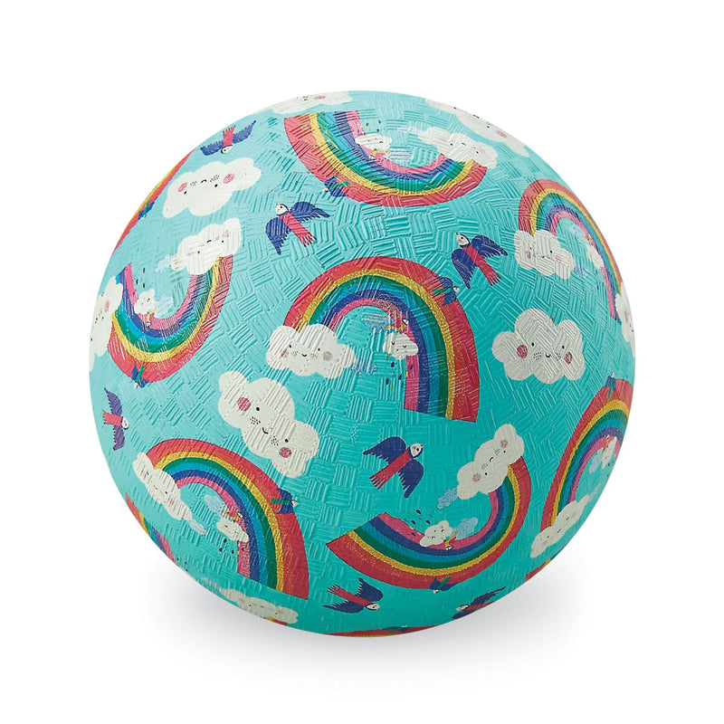 Crocodile Creek - Rainbow Dreams - Rubber Playground Ball, 7", Blue