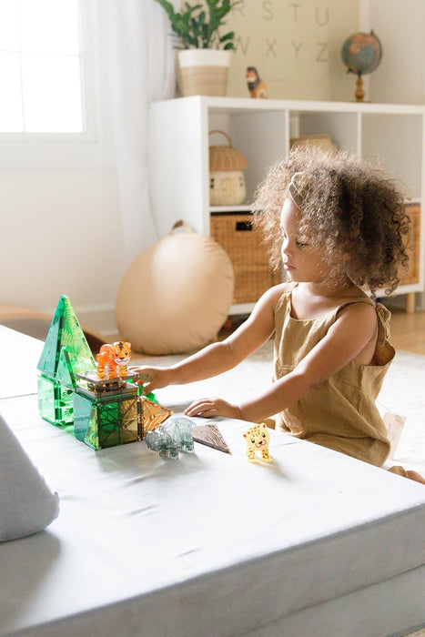 Magna-Tiles Jungle Animals 25 Piece Set, The Original Magnetic Building Tiles For Creative Open-Ended Play, Educational Toys For Children Ages 3 Years + (25 Pieces)