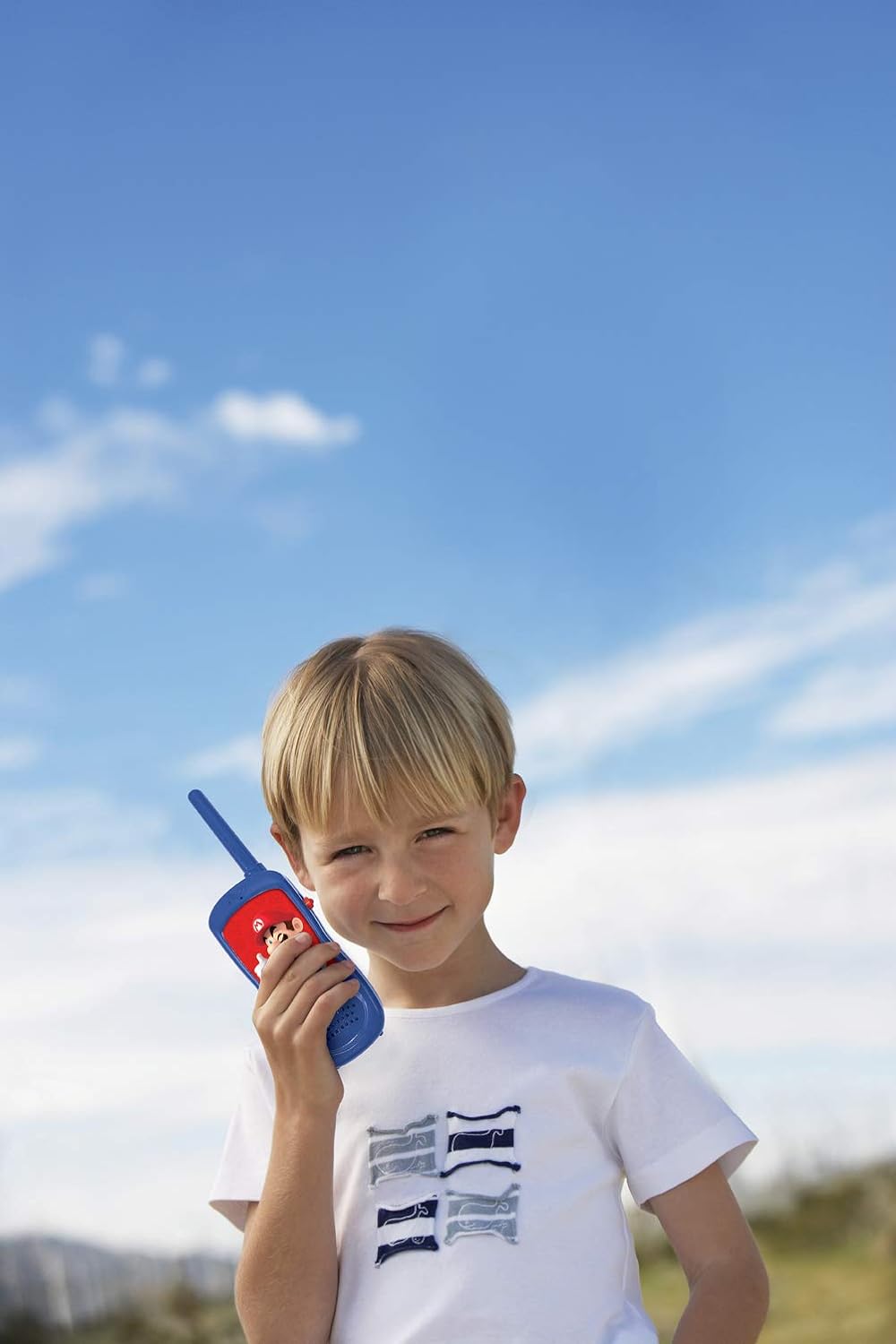 Lexibook RPTW12NI Nintendo Super Mario-avonturierset voor kinderen, Walkie-talkies, verrekijker, kompas, zaklamp, blauw/geel