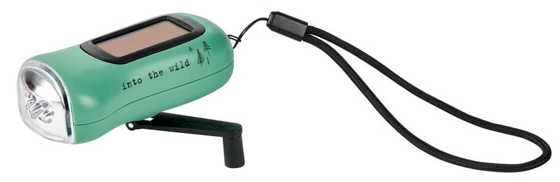 moses. Fernweh Dynamo Solar Flashlight, Rechargeable Battery Torch with Hand Crank and Solar Panel, Crank Torch with 3 Bright LEDs and Hand Strap